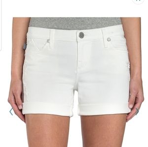 Rock & Republic Bumpershoot White Jean Shorts.